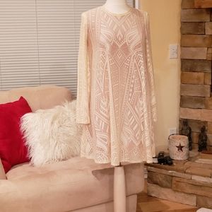 BCBG Maxazria, lace swing dress